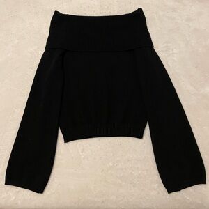 NWOT Black Off-Shoulder Sweater
